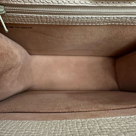 Vintage Loewe Barcelona Bag Cream Leather Top Handle - Picture 9 of 12